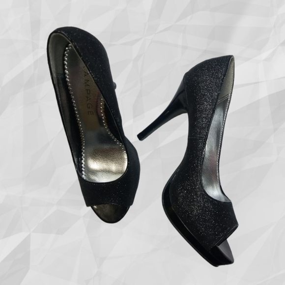 Rampage Peep Toe Heels 7.5 - Picture 1 of 10